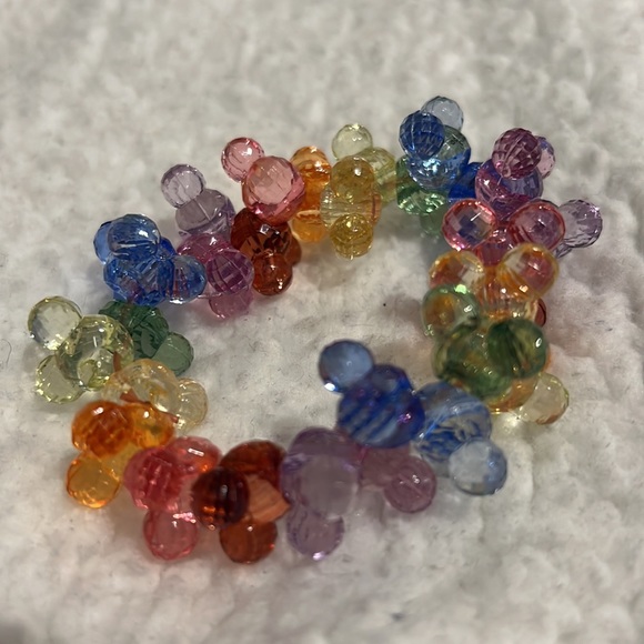 Mickey Mouse plastic head elastic colorful bracelet - Picture 2 of 4